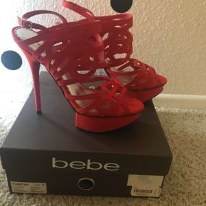 Bebe Orange platform Sandal